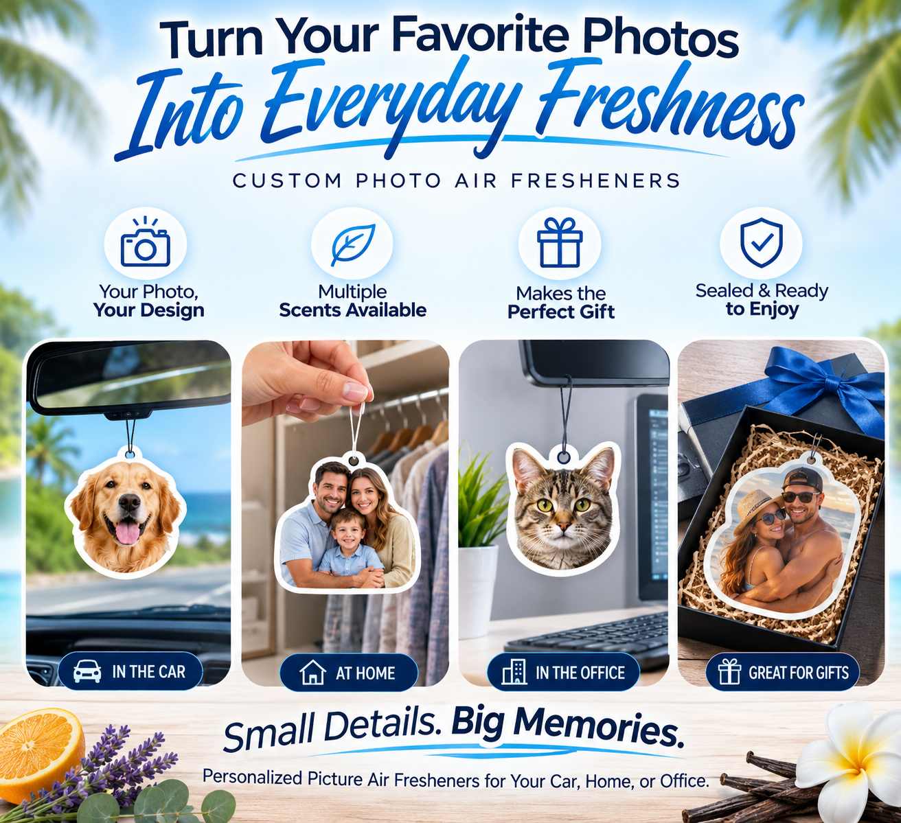 Personalized Custom Air Freshener With Your Photo