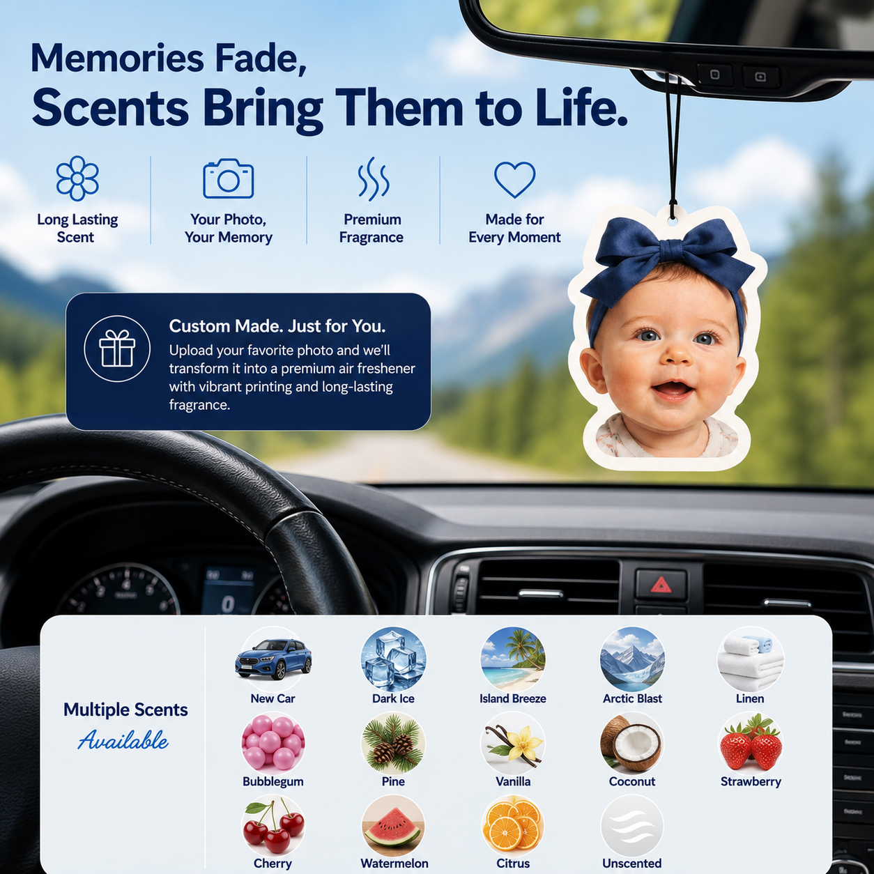 Personalized Custom Air Freshener With Your Photo